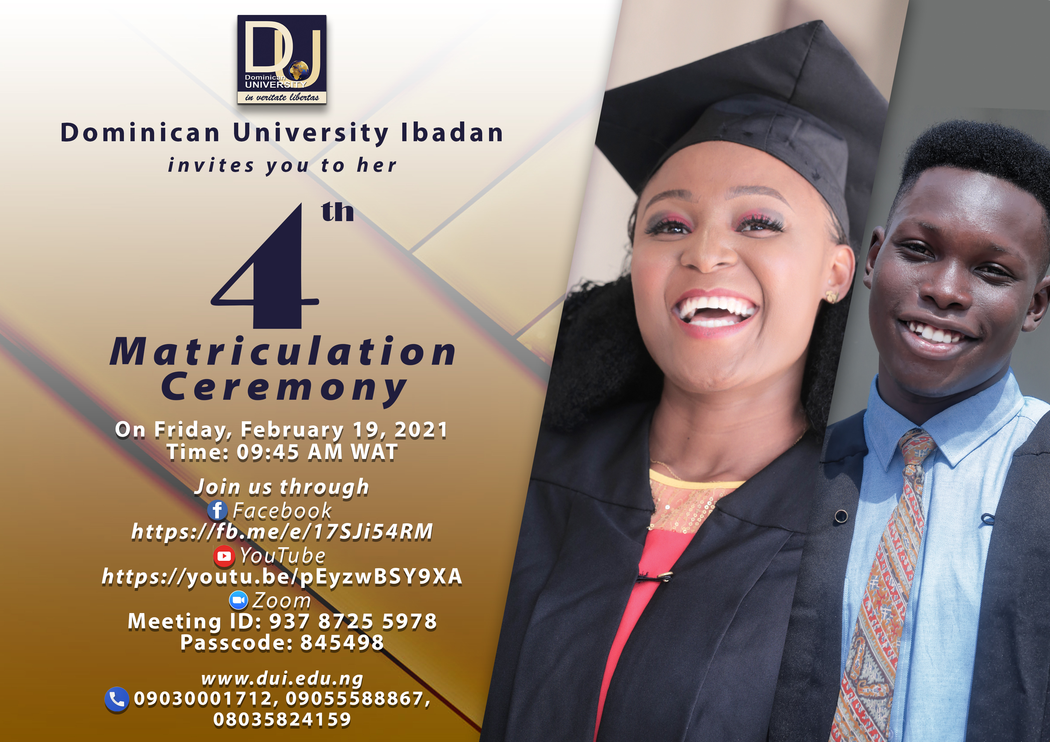 4th Matriculation of the Dominican University Ibadan