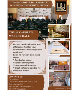 TOM & CAROLYN WALKER HALL DOMINICAN UNIVERSITY IBADAN