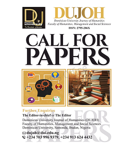 Dominican University Journal of Humanities  Faculty of Humanities, Management and Social Sciences 